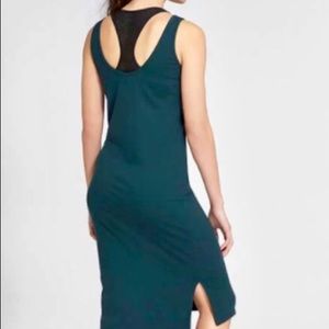 Athleta Mesh Midi Dress NWT Athleta Teal Dress